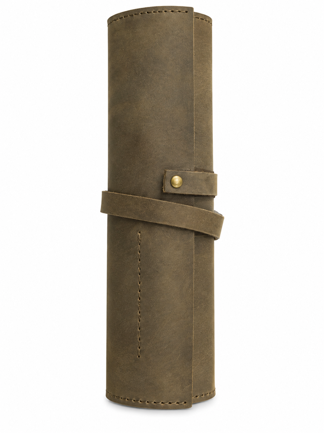 Grey leather organiser rolled