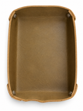 Tan leather valet tray